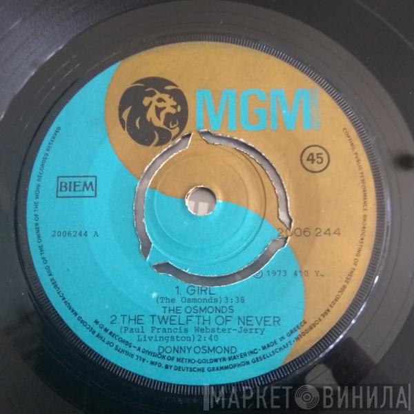 / The Osmonds / Donny Osmond  Little Jimmy Osmond  - Girl / The Twelfth Of Never / Long Haired Lover From Liverpool / Tweedle Dee