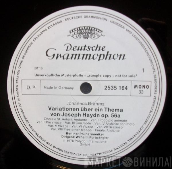 , Wilhelm Furtwängler  Berliner Philharmoniker  - Brahms Haydn Variations / Hindemith Metamorphosen