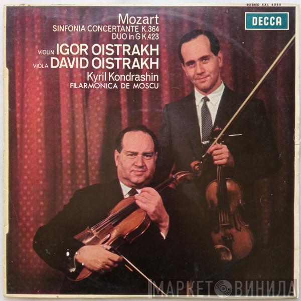 , Wolfgang Amadeus Mozart , Igor Oistrach , David Oistrach , Kiril Kondrashin  Moscow Philharmonic Orchestra  - Sinfonia Concertante K.364 / Duo In G K.423