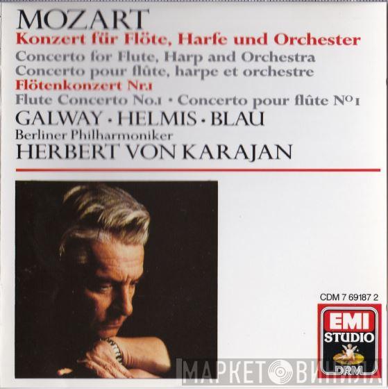 , Wolfgang Amadeus Mozart ・ James Galway ・ Fritz Helmis , Andreas Blau , Berliner Philharmoniker  Herbert von Karajan  - Konzert Für Flöte, Harfe Und Orchester / Flötenkonzert Nr.1