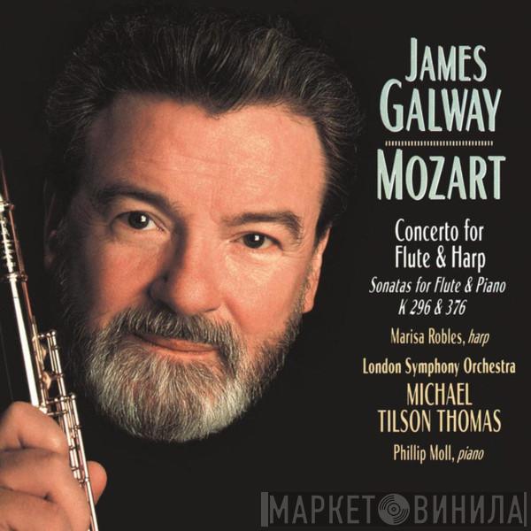, Wolfgang Amadeus Mozart , James Galway , Marisa Robles , Phillip Moll , The London Symphony Orchestra  Michael Tilson Thomas  - Concerto For Flute & Harp / Sonatas For Flute & Piano K 296 & 376