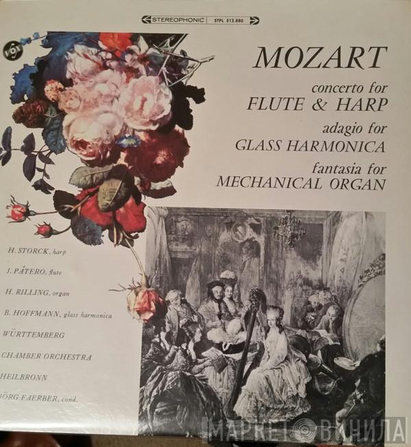 , Wolfgang Amadeus Mozart , Jean Patero , Helga Storck , Helmuth Rilling  Bruno Hoffmann  - Concerto For Flute And Harp, K. 299 / Fantasia For Mechanical Organ, K. 608 / Adagio For Glass Harmonica Solo, K. 617a