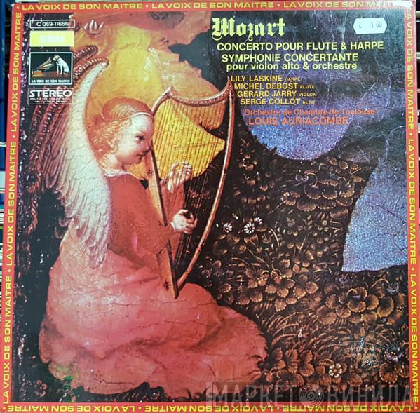 / Wolfgang Amadeus Mozart , Lily Laskine , Michel Debost , Gérard Jarry - Serge Collot , Orchestre De Chambre De Toulouse  Louis Auriacombe  - Concerto Pour Flute & Harpe / Symphonie Concertante Pour Violon Alto & Orchestre