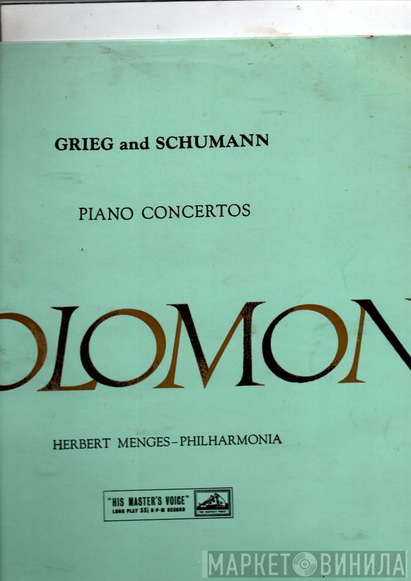 / Edvard Grieg , Robert Schumann , Solomon  , Herbert Menges  Philharmonia Orchestra  - Piano Concertos