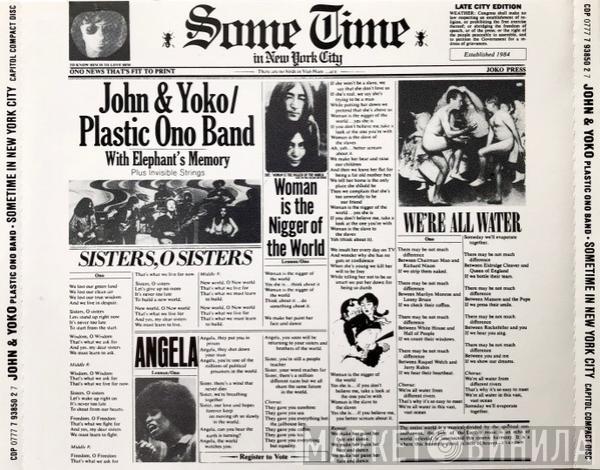 / John Lennon & Yoko Ono  The Plastic Ono Band  - Some Time In New York City