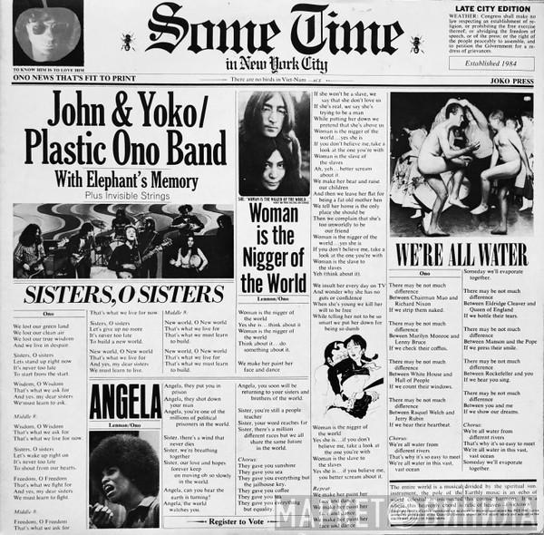 / John Lennon & Yoko Ono With The Plastic Ono Band And Elephants Memory  Invisible Strings  - Some Time In New York City