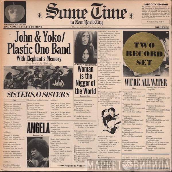 / John Lennon & Yoko Ono With The Plastic Ono Band Plus Elephants Memory  Invisible Strings  - Some Time In New York City