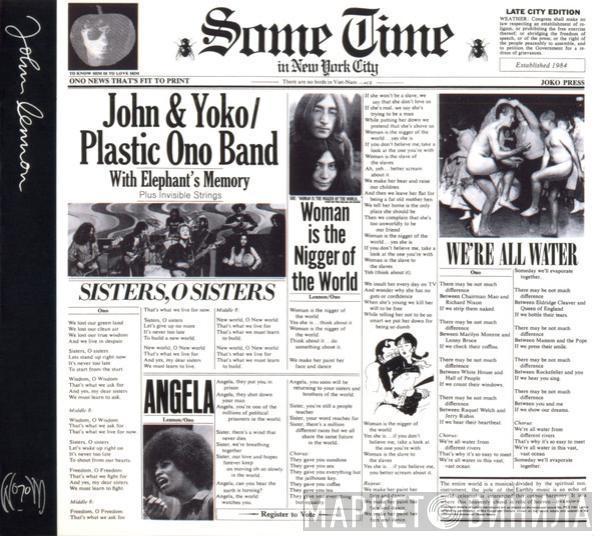 / John Lennon & Yoko Ono With The Plastic Ono Band Plus Elephants Memory  Invisible Strings  - Some Time In New York City