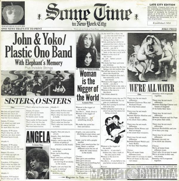/ John Lennon & Yoko Ono With The Plastic Ono Band Plus Elephants Memory  Invisible Strings  - Some Time In New York City