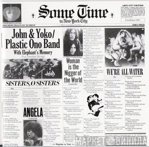 / John Lennon & Yoko Ono With The Plastic Ono Band Plus Elephants Memory  Invisible Strings  - Some Time In New York City