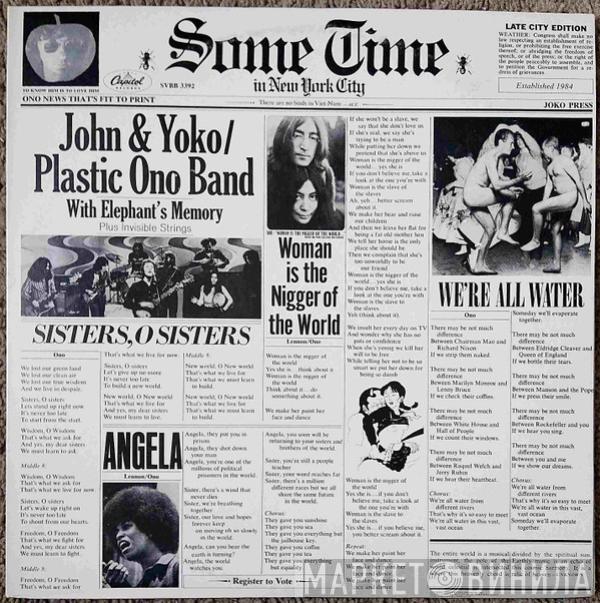 / John Lennon & Yoko Ono With The Plastic Ono Band Plus Elephants Memory  Invisible Strings  - Some Time In New York City