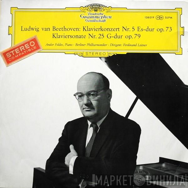/ Ludwig van Beethoven , Piano ‧ Andor Foldes ‧ Dirigent: Berliner Philharmoniker  Ferdinand Leitner  - Klavierkonzert Nr. 5 Es-Dur, Op. 73 ‧ Klaviersonate Nr. 25 G-dur Op. 79