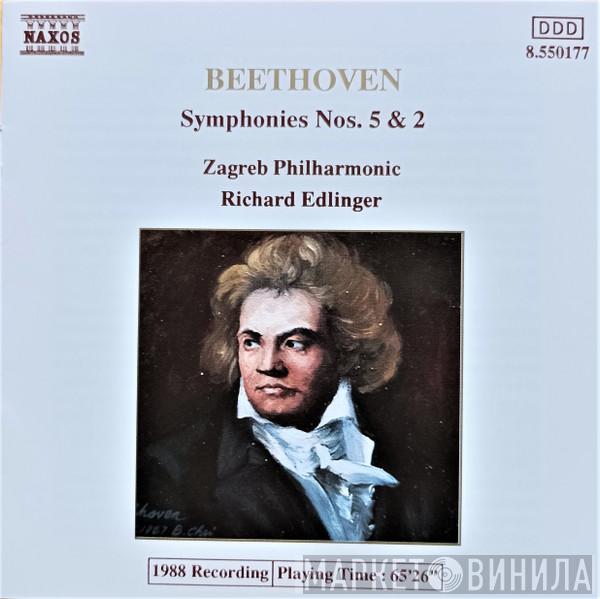 / Ludwig van Beethoven , Zagrebačka Filharmonija  Richard Edlinger  - Symphonies Nos. 5 & 2