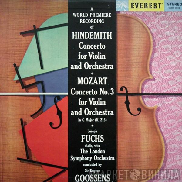 / Paul Hindemith , Wolfgang Amadeus Mozart , Joseph Fuchs , The London Symphony Orchestra  Sir Eugene Goossens  - A World Premiere Recording Of Concerto For Violin And Orchestra ‧ Concerto No. 3 For Violin And Orchestra