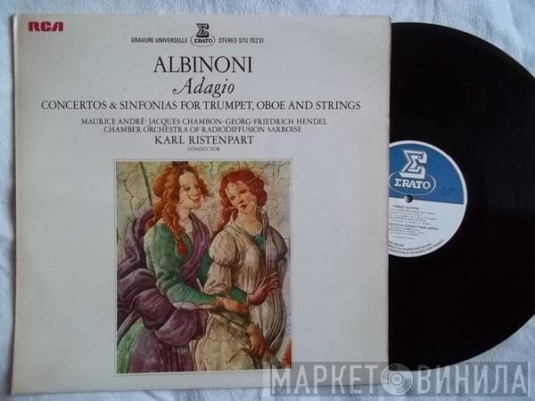 / Tomaso Albinoni - Maurice André - Jacques Chambon - Georg Friedrich Hendel , Kammerorchester Des Saarländischen Rundfunks, Saarbrücken  Karl Ristenpart  - Concerti E Sinfonie Per Tromba, Oboe E Archi