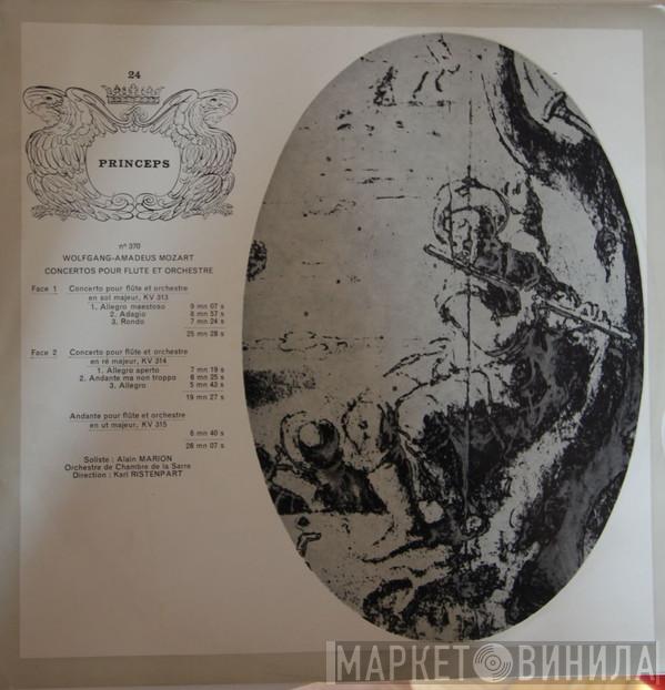/ Wolfgang Amadeus Mozart , Alain Marion Direction : Kammerorchester Des Saarländischen Rundfunks, Saarbrücken  Karl Ristenpart  - Concertos Pour Flûte Et Orchestre