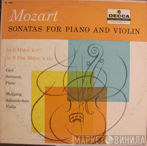 / Wolfgang Amadeus Mozart , Carl Seemann  Wolfgang Schneiderhan  - Sonatas For Piano And Violin