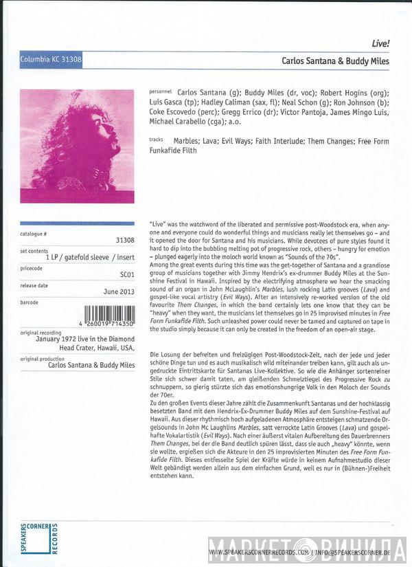 & Carlos Santana  Buddy Miles  - Carlos Santana & Buddy Miles! Live!