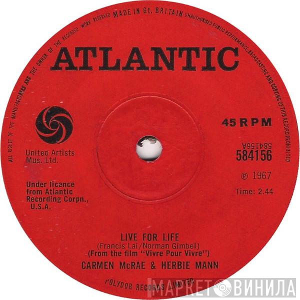 & Carmen McRae  Herbie Mann  - Live For Life