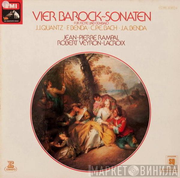 & Jean-Pierre Rampal , Robert Veyron-Lacroix , Johann Joachim Quantz , Georg Anton Benda , Carl Philipp Emanuel Bach  František Benda  - Vier Barock Sonaten Für Flöte Und Cembalo
