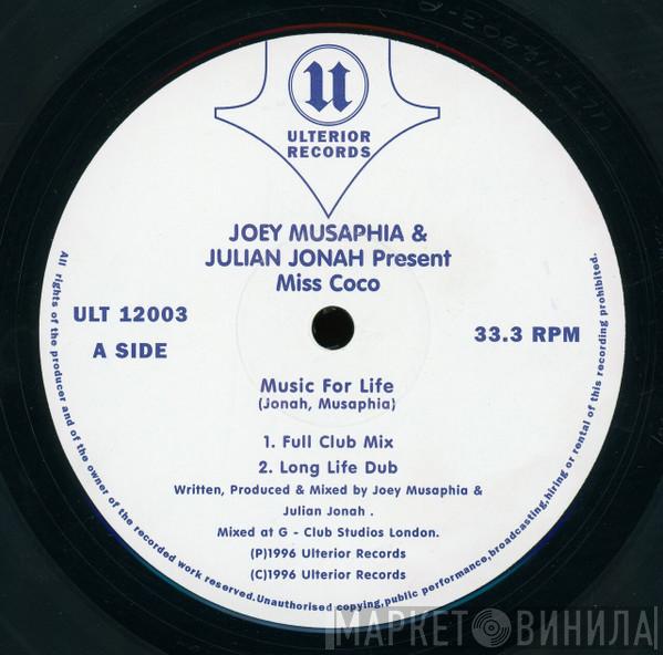 & Joey Musaphia Present Julian Jonah  Miss Coco  - Music For Life / Why Don't You Dance