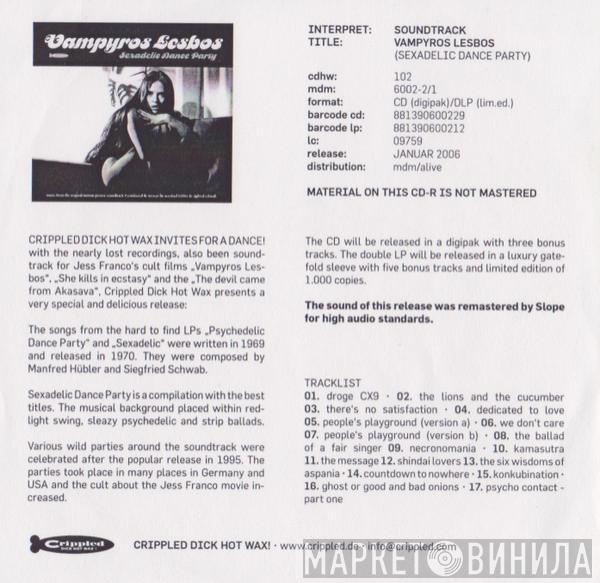 & Manfred Hübler  Siegfried Schwab  - Vampyros Lesbos: Sexadelic Dance Party