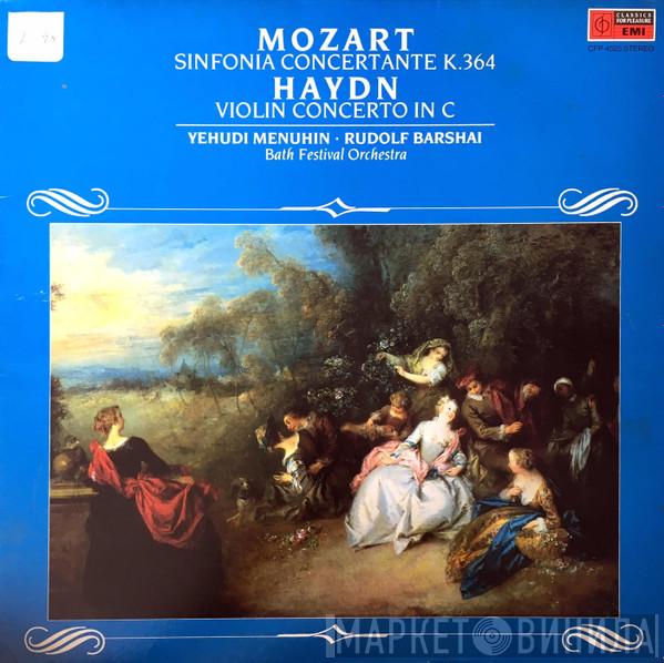& Yehudi Menuhin With Rudolf Barshai - Bath Festival Orchestra / Wolfgang Amadeus Mozart  Joseph Haydn  - Sinfonia Concertante K. 364 / Violin Concerto In C Major