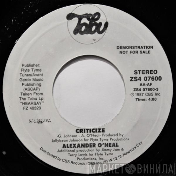  Alexander O'Neal  - Criticize