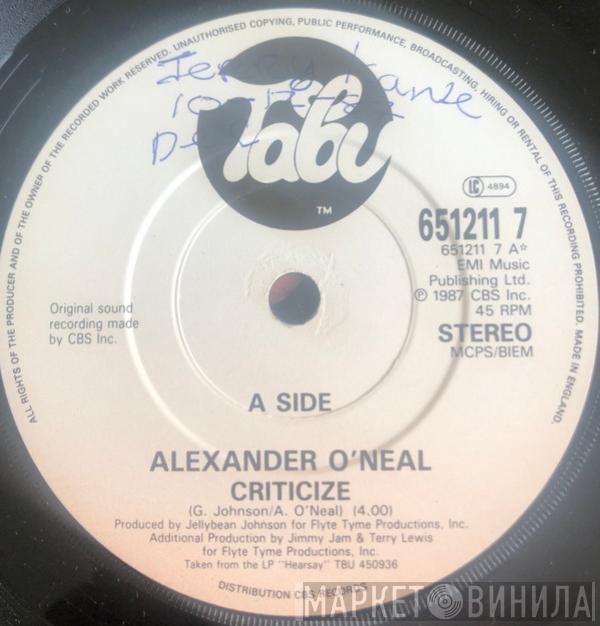  Alexander O'Neal  - Criticize