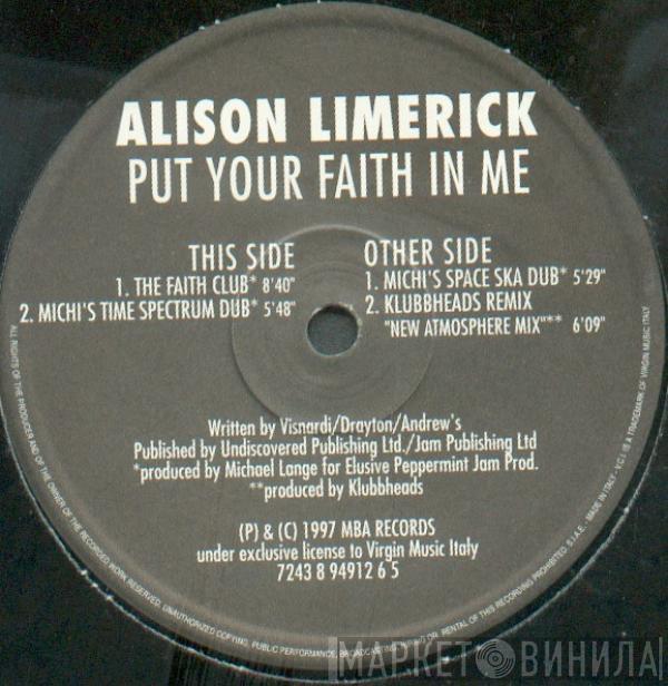  Alison Limerick  - Put Your Faith In Me (Michi Lange Remixes)