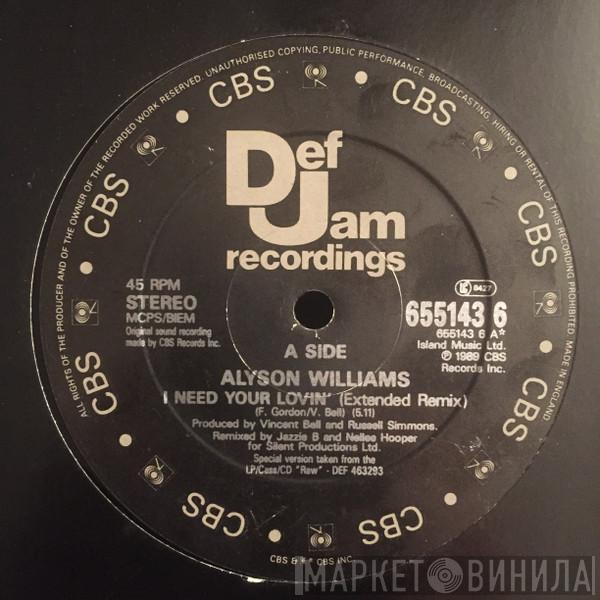 Alyson Williams - I Need Your Lovin'