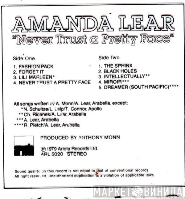  Amanda Lear  - Never Trust A Pretty Face