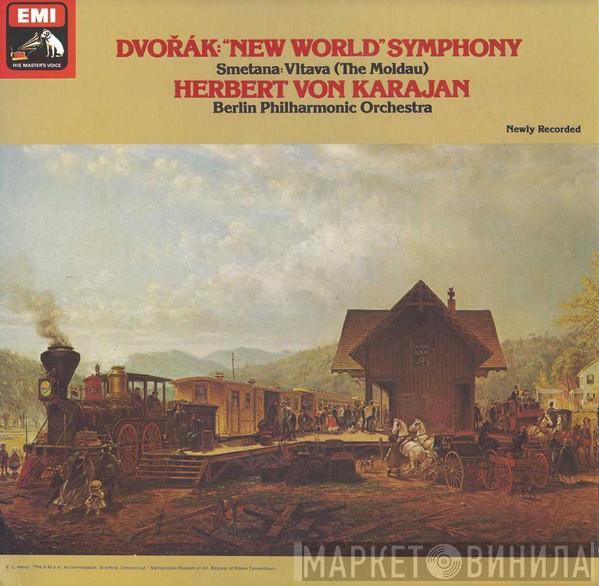 Antonín Dvořák, Bedřich Smetana, Herbert von Karajan, Berliner Philharmoniker - "New World" Symphony / Vltava (The Moldau)
