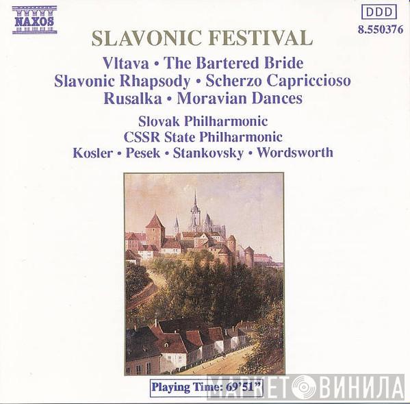 Antonín Dvořák, Bedřich Smetana, Leoš Janáček, Slovak Philharmonic Orchestra, Slovak State Philharmonic Orchestra, Košice, Zdeněk Košler, Libor Pešek, Robert Stankovsky, Barry Wordsworth - Slavonic Festival (Vltava • The Bartered Bride • Slavonic Rhapsody • Scherzo Capriccioso • Rusalka • Moravian Dances)