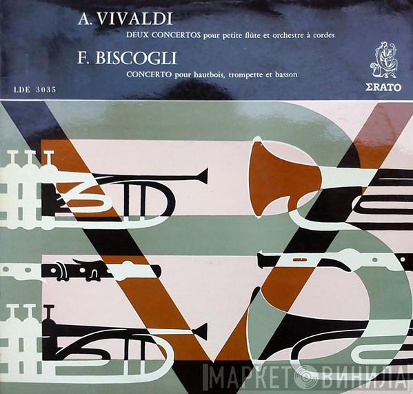 - Antonio Vivaldi , Francesco Biscogli , Ensemble Instrumental Jean-Marie Leclair  Jean-François Paillard  - Deux Concertos Pour Petite Flùte Et Orchestre à Cordes - Concerto Pour Hautbois, Trompette Et Basson