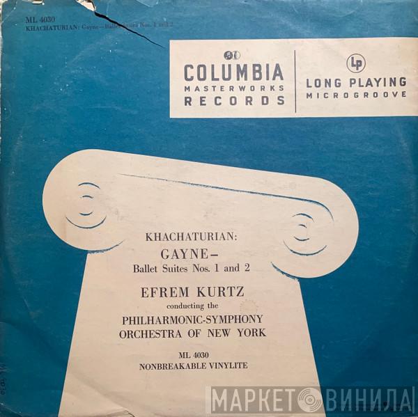 , Aram Khatchaturian , The New York Philharmonic Orchestra  Efrem Kurtz  - Gayne - Ballet Suites Nos. 1 and 2