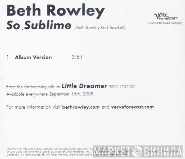 Beth Rowley  - So Sublime