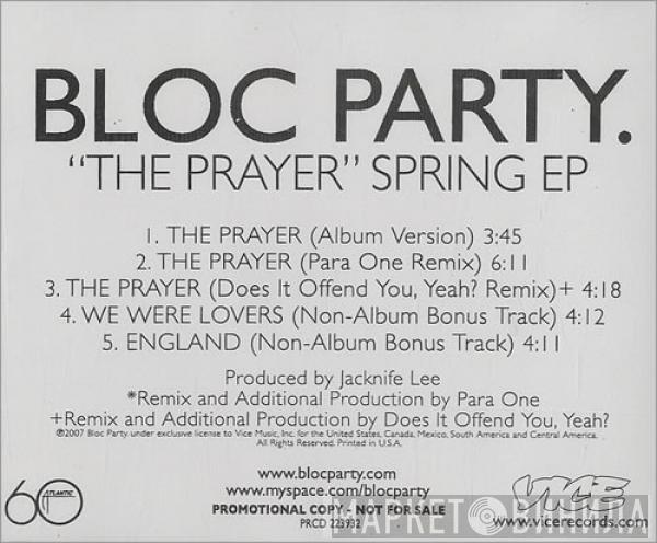 Bloc Party  - "The Prayer" Spring EP