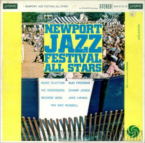 Buck Clayton, Vic Dickenson, Pee Wee Russell, Bud Freeman, George Wein, Champ Jones, Jake Hanna - Newport Jazz Festival All Stars