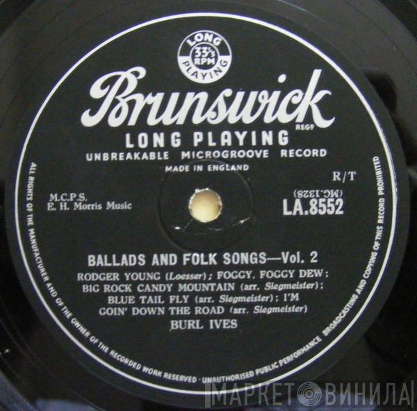  Burl Ives  - Ballads And Folk Songs Volume 2