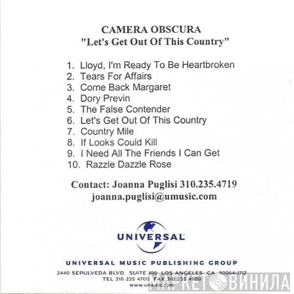  Camera Obscura  - Let's Get Out Of This Country