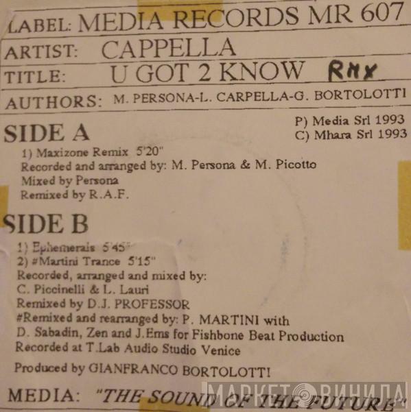  Cappella  - U Got 2 Know (Remixes)