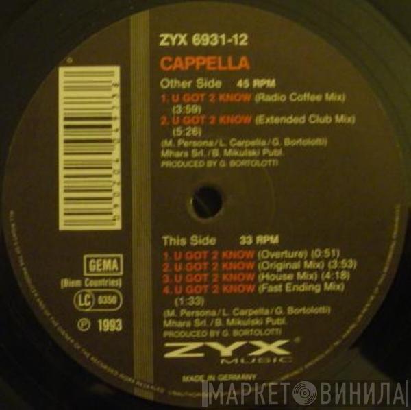 Cappella  - U Got 2 Know