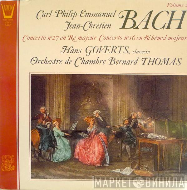 Carl Philipp Emanuel Bach, Johann Christian Bach, Hans Goverts, Orchestre de Chambre Bernard Thomas - Concerto N°27 En Ré Majeur / Concerto N°16 En Si Bémol Majeur