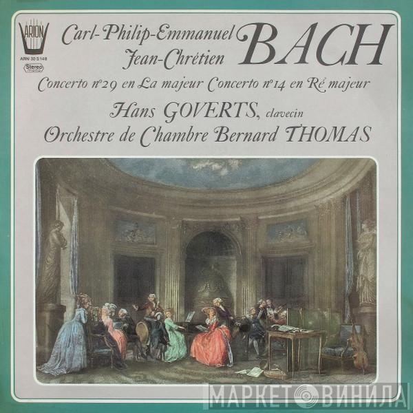 Carl Philipp Emanuel Bach, Johann Christian Bach, Hans Goverts, Orchestre de Chambre Bernard Thomas - Concerto N°29 En La Majeur / Concerto N°14 En Ré Majeur