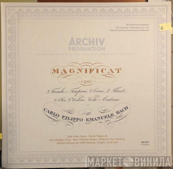 , Carl Philipp Emanuel Bach , Adolf Detel  NDR Sinfonieorchester  - Magnificat A 4 Voci, 3 Trombe E Timpani, 2 Corni, 2 Flauti, 2 Oboi, 2 Violini, Viola E Continuo.