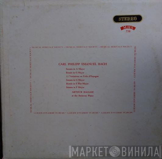 , Carl Philipp Emanuel Bach  Arthur Balsam  - Arthur Balsam Plays The Works Of Carl Philipp Emanuel Bach