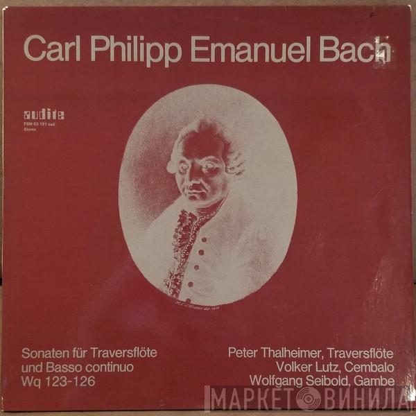 , Carl Philipp Emanuel Bach , Collegium Musica Rara Stuttgart , Peter Thalheimer , Volker Lutz   Wolfgang Seibold  - Sonaten Für Traversflöte Und Basso Continuo, Wq 123-126