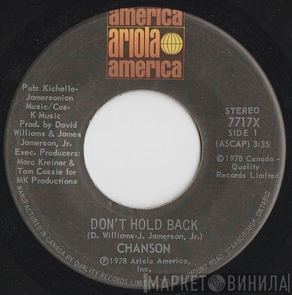  Chanson  - Don't Hold Back