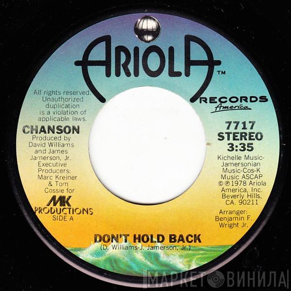  Chanson  - Don't Hold Back